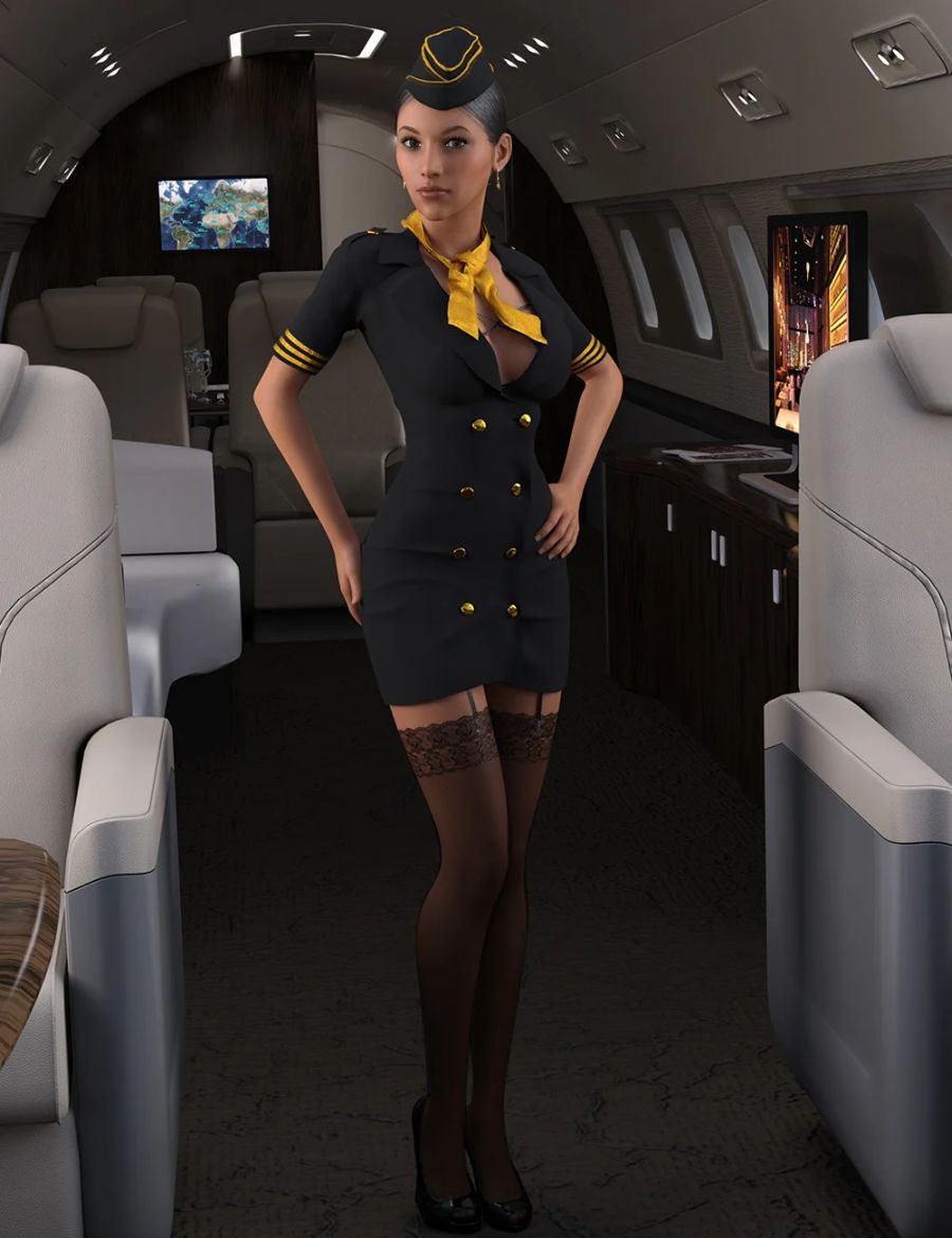 Sexy Stewardess Outfit For Genesis 8 Female Renderfu